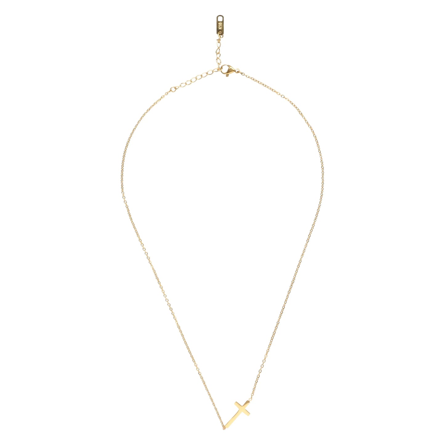 14K Gold Plated Cross Pendant Necklace - True Nova Jewelry Co.