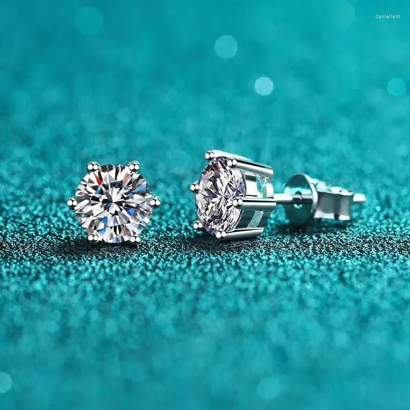 Luxury Silver Mossanite Earrings - True Nova Jewelry Co.